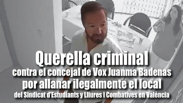 Foto de la campaña El concejal de Vox Juanma Badenas allana nuestro local, 1 de 3