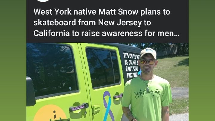 Sk8boarding across USA 4 Suicide & Mental Health nonprofits campaign photo, 1 of 9
