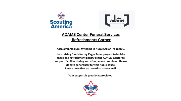 ADAMS Funeral Services - Refreshments Corner Eagle Project campaign photo, 1 of 3