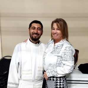 Cheryl Jenkins & Fr. Juan Madrid