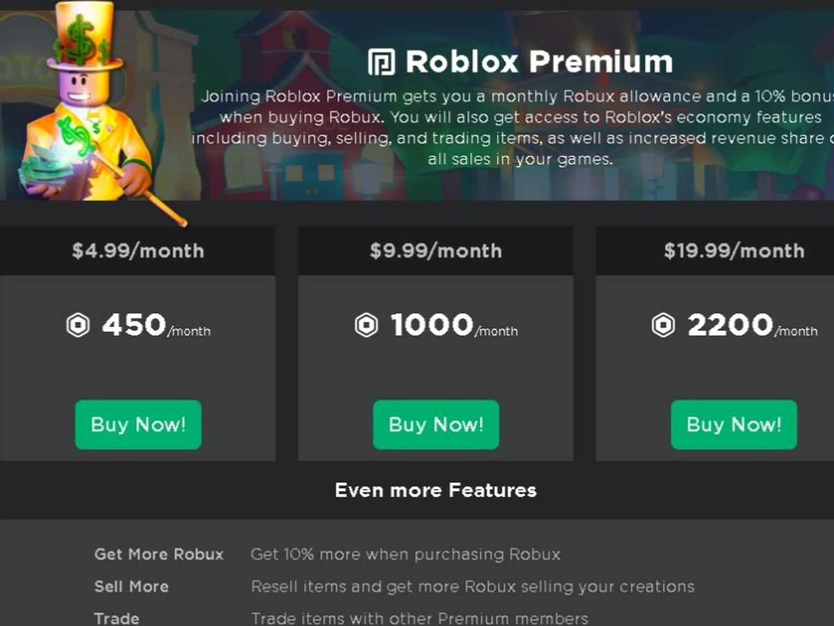 Donate To Roblox Premium - what is roblox premium 450