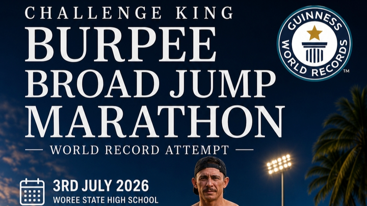 BURPEE BROAD JUMP MARATHON - WORLD RECORD ATTEMPT campaign photo, 1 of 3