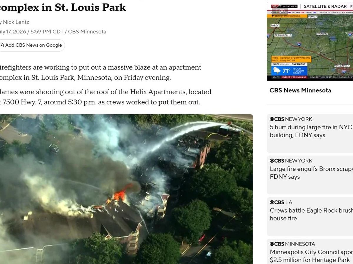 Urgent Help for Fire Survivors in St. Louis Park campaign photo, 1 of 5