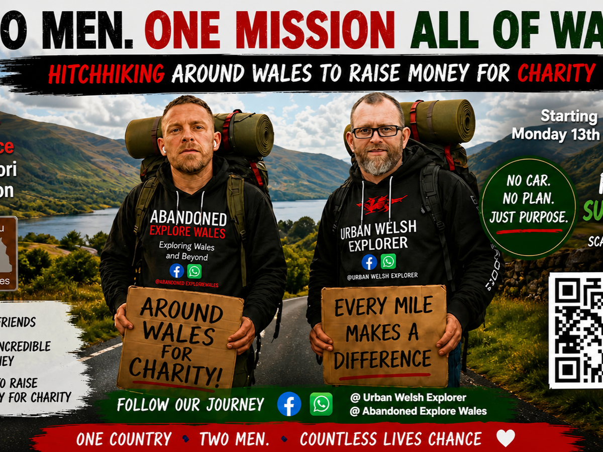 Hitchhiking across Wales for two Charities. campaign photo, 1 of 7