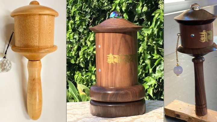 Vajra Guru nano film prayer wheels for Buddhist Masters campaign photo, 1 of 3