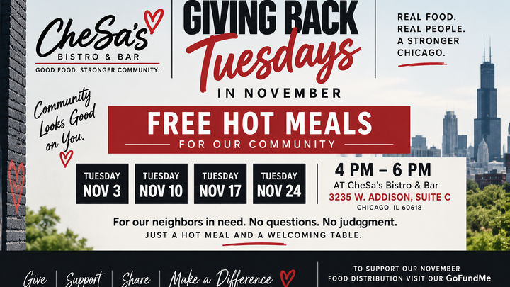 Support Free Tuesday Meals at CheSa’s Bistro campaign photo, 1 of 3