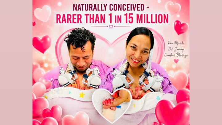 HELP CARE FOR AUSTRALIA'S FIRST KNOWN IDENTICAL QUADS. campaign photo, 1 of 7
