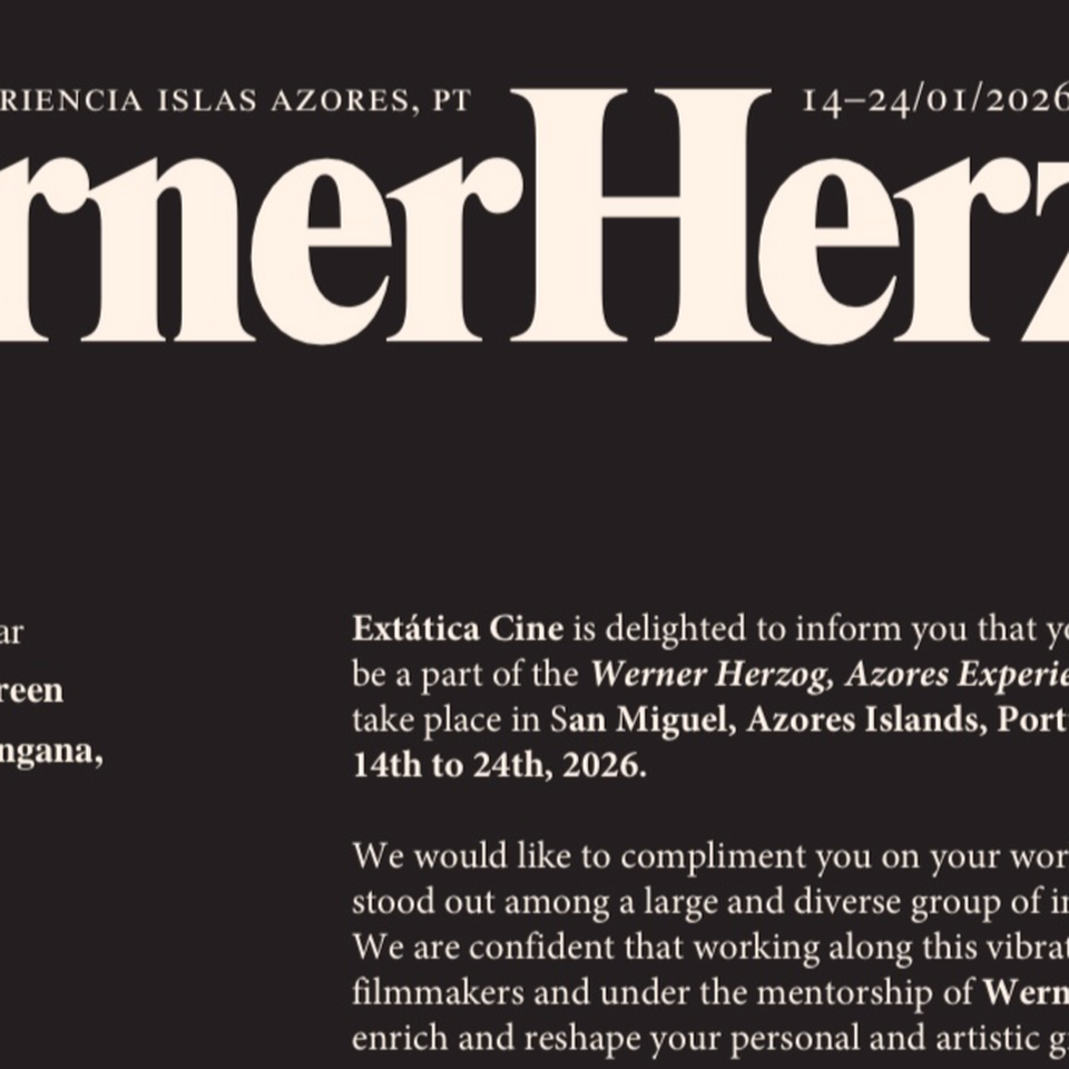 Support Asreen’s Dream Mentorship with Werner Herzog