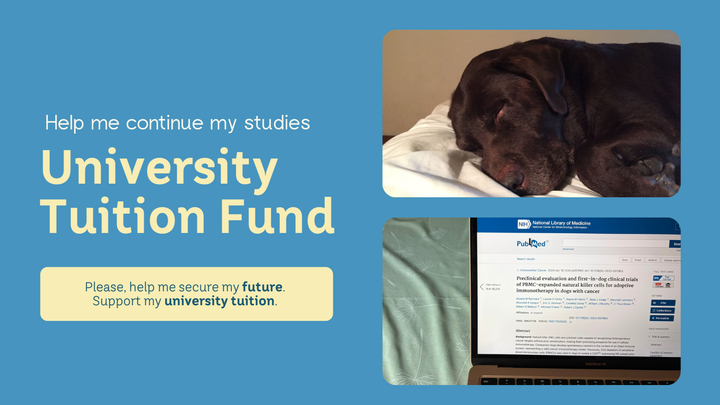 Foto da arrecadação Help me stay in medical school after losing my dog, 1 de 3