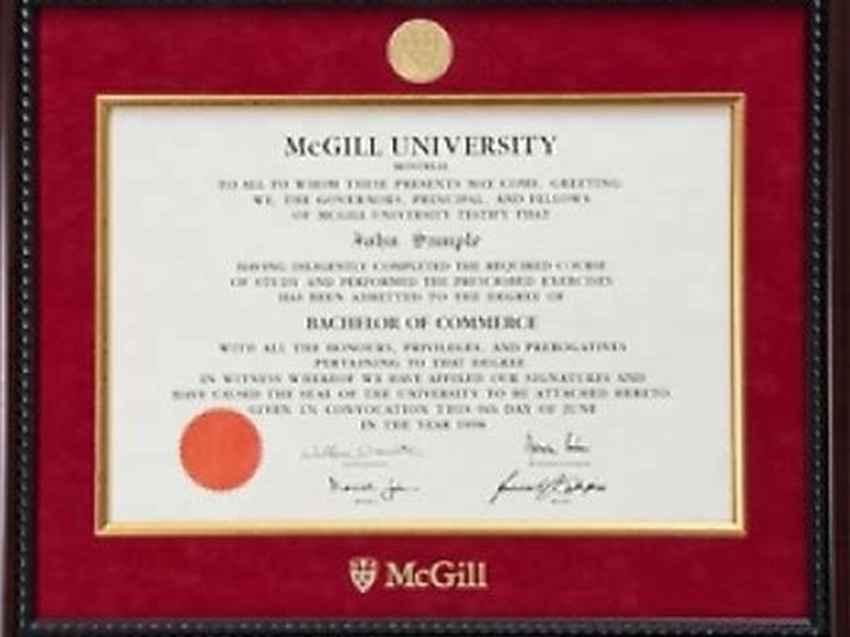 Mcgill University Diploma Frame