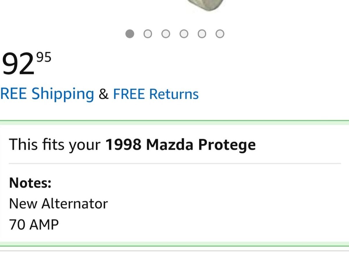 1998 Mazda Protege Alternator - Ultimate Mazda