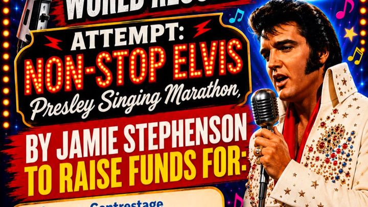 Elvis Presley Singing Marathon - Guinness World Record! campaign photo, 1 of 4