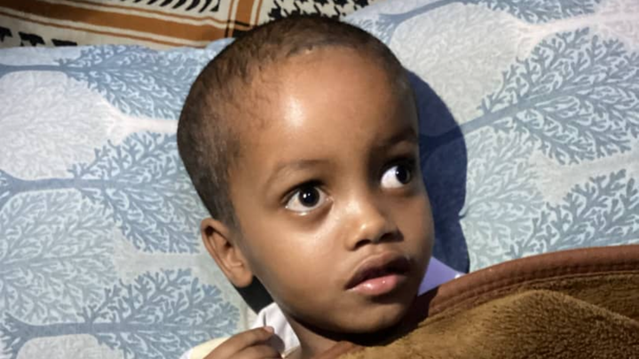 4 Year old Abdulkadir who is diagnosed with a brain tumor campaign photo, 1 of 3