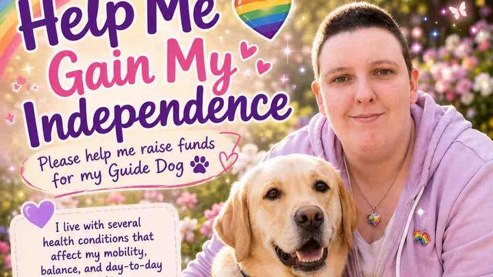 To raise funds for getting a support dog campaign photo, 1 of 4