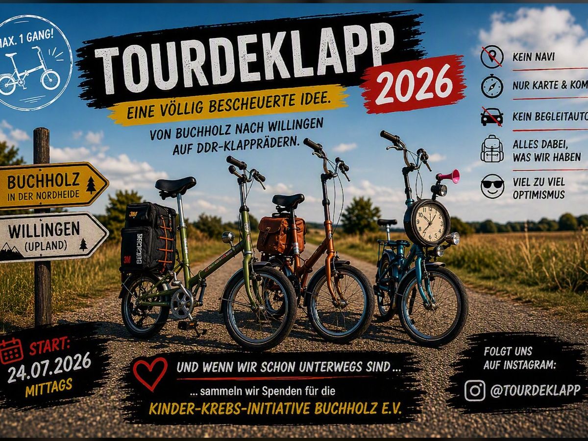TourDeKlapp 2026 –Mit DDR-Klapprädern für krebskranke Kinder campaign photo, 1 of 3