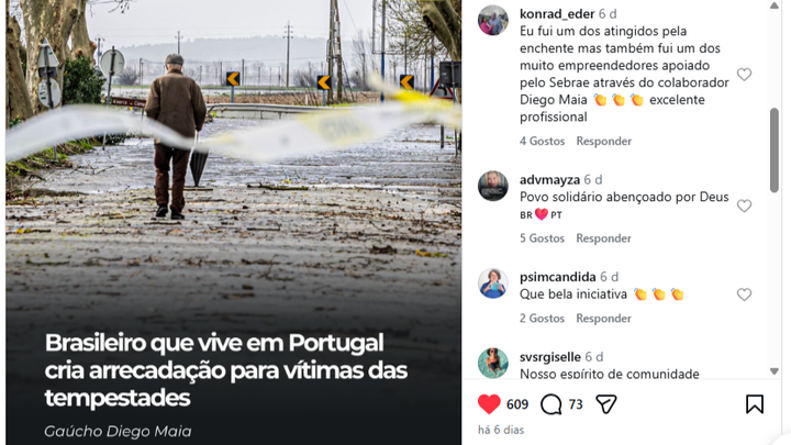 Foto da arrecadação Ajuda aos atingidos pelas cheias e perdas de rendimentos, 1 de 8