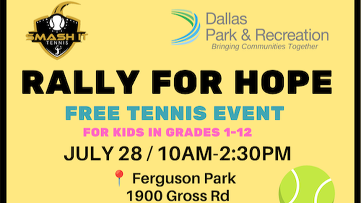 Support Rally For Hope: Free Community Tennis Clinics campaign photo, 1 of 5