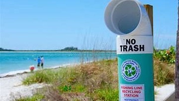 New bins on beaches for fishing lines