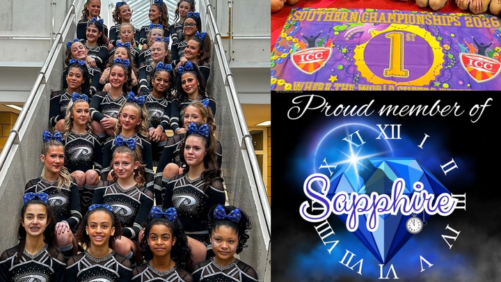 Team Sapphire get to Global Cheer Competition in April 2026 campaign photo, 1 of 2