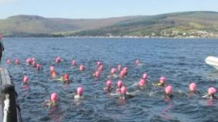 Splashing into Lamlash for Hope not Hate campaign photo, 1 of 4