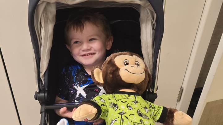 Jared's disability pram campaign photo, 1 of 4