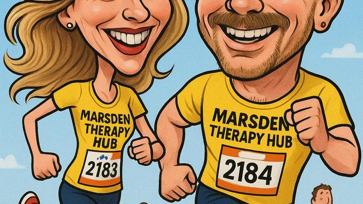 Manchester Marathon - Marsden Therapy Hub - Lauren and James campaign photo, 1 of 3
