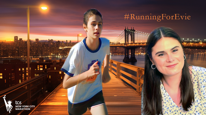 #RunningForEvie: NYC Marathon Tribute campaign photo, 1 of 3