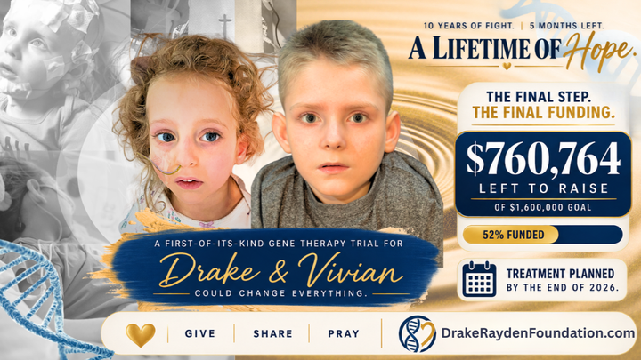 Saving Drake and Vivian- Gene Therapy Treatment campaign photo, 1 of 3