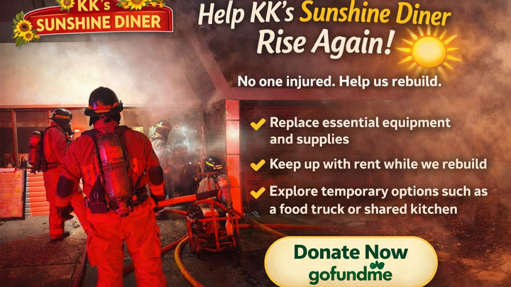 Help Saun’s KK’s SunShine Diner Recover After The Fire campaign photo, 1 of 8