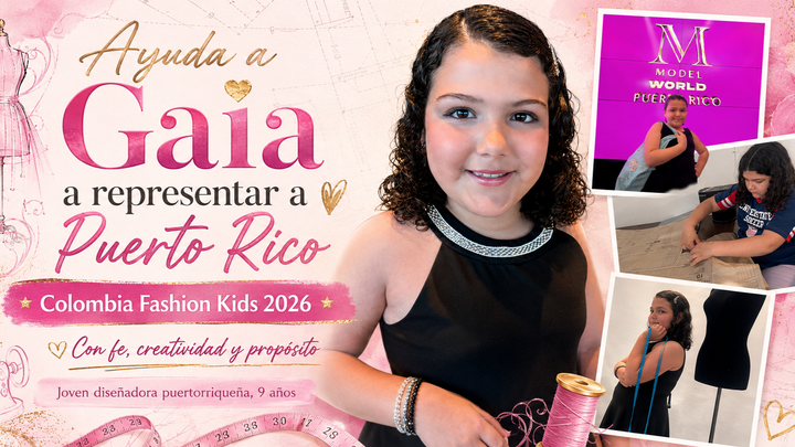 Ayuda a Gaia a representar a Puerto Rico en Colombia campaign photo, 1 of 6