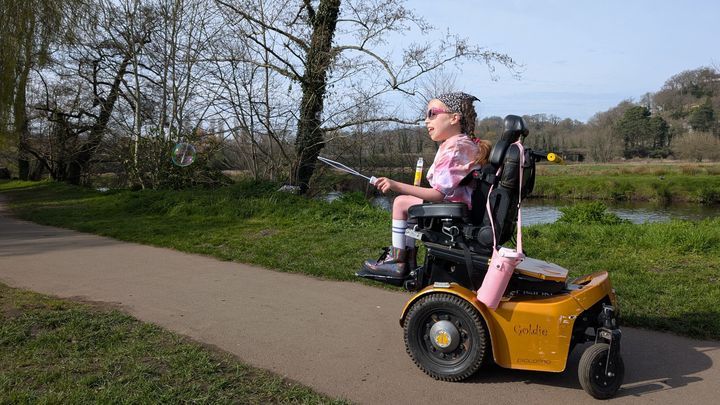 A sparkly new wheelchair for Lily campaign photo, 1 of 3
