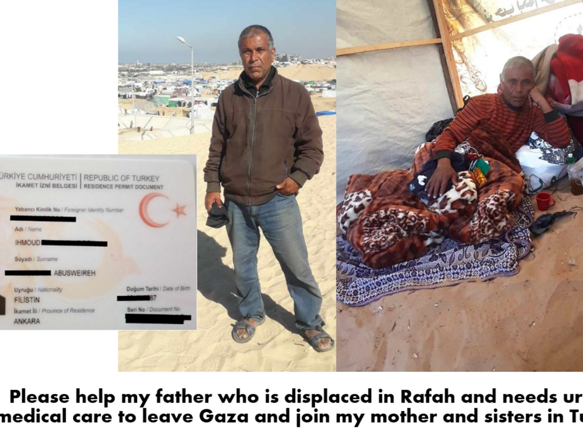 Fundraiser by Ola AbuSaid : Help my father leave Gaza & join family in ...