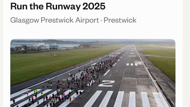 Run the Runway25 in aid of Ayrshire Hospice campaign photo, 1 of 3