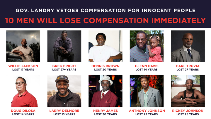 Support Louisiana Exonerees After Vetoed Compensation Bill campaign photo, 1 of 3