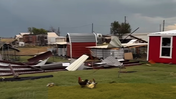 Help Lee Wilcox get back up on his feet from a tornado campaign photo, 1 of 6