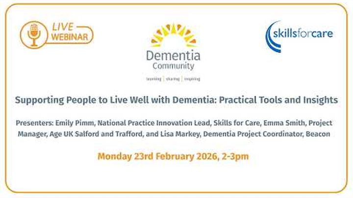 Dementia Community webinar programme video thumbnail, 1 of 8