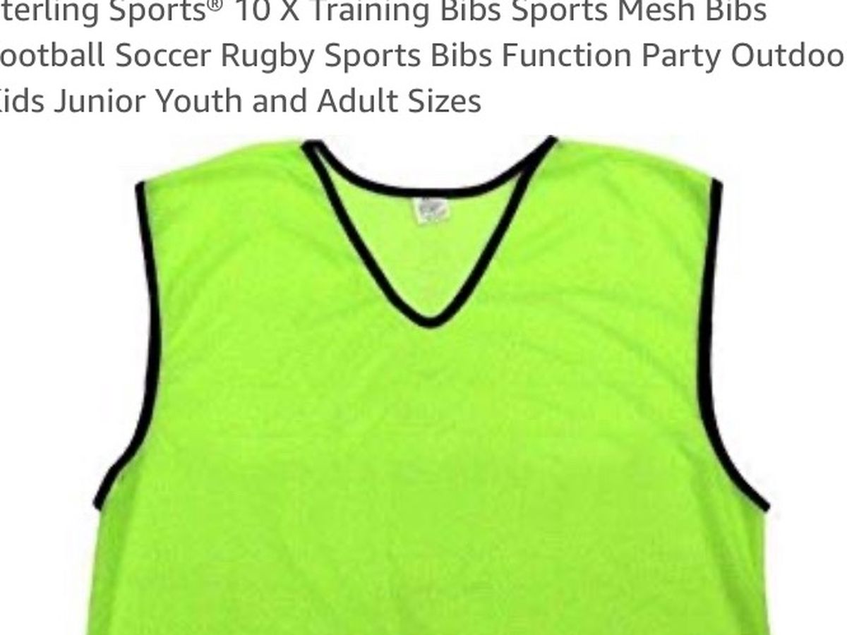 Sterling Sports/® 10 X Training Bibs Sports Mesh Bibs Football Soccer Rugby Sports Bibs Function Party Outdoor Kids Junior Youth and Adult Sizes