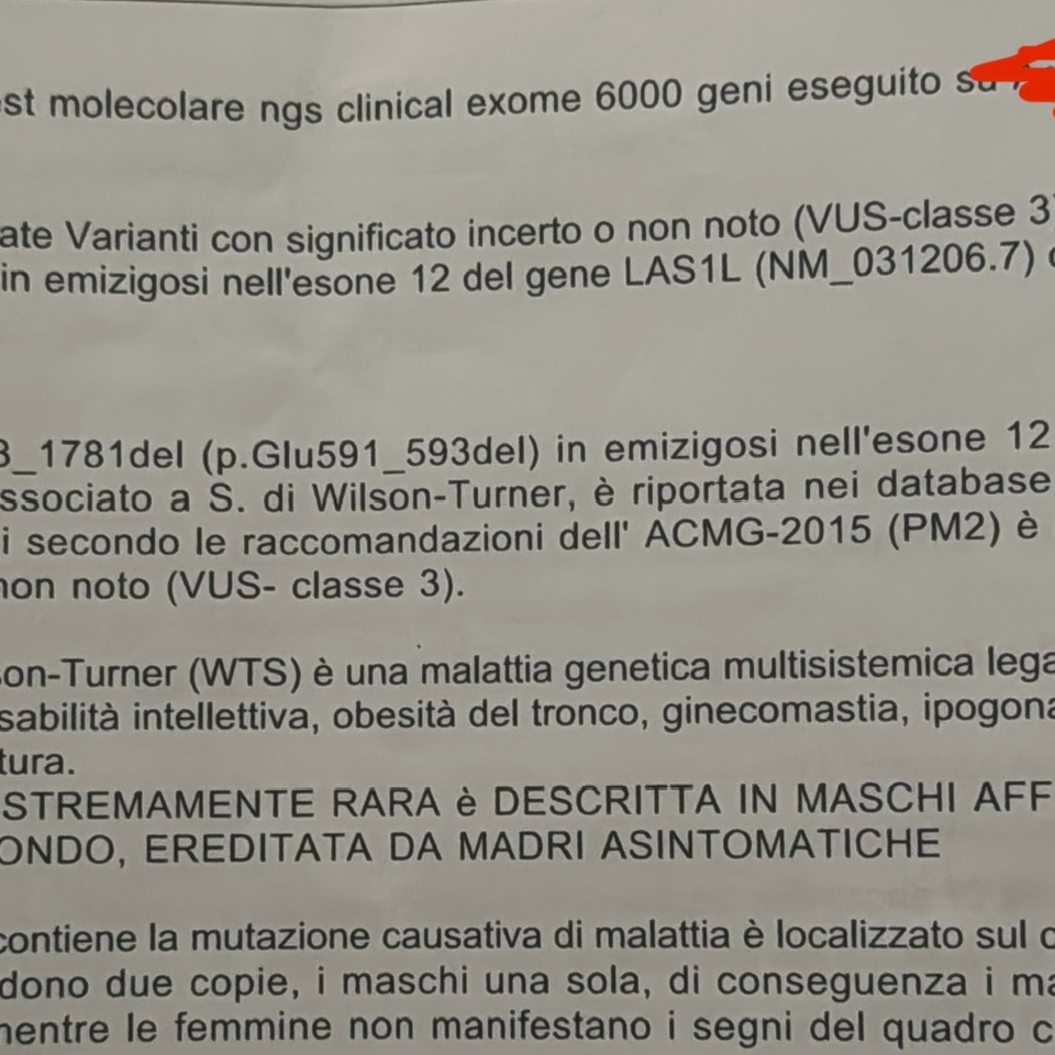 Ritardo cognitivo con malattia rara