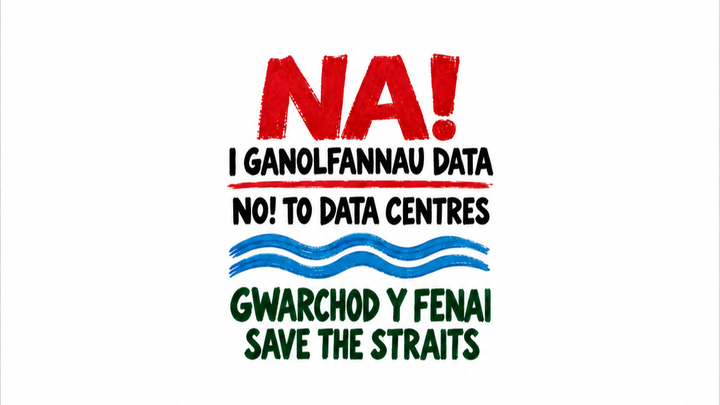 Gwarchod y Fenai - Stop the Data Centres, Caernarfon campaign photo, 1 of 7