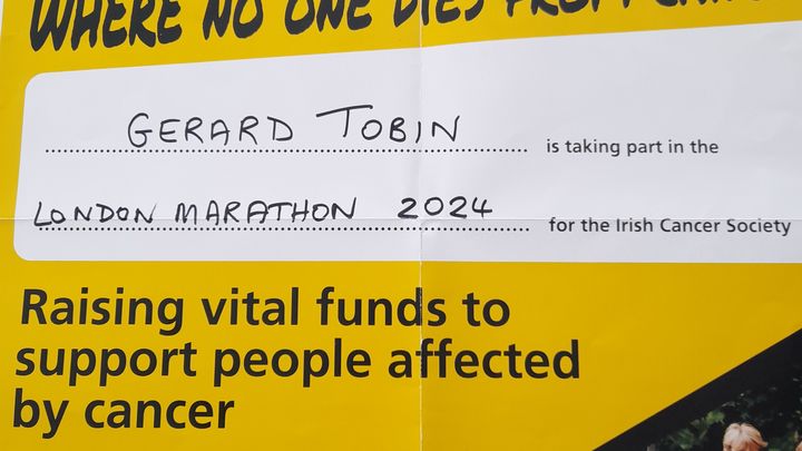 London Marathon 2024 for Irish Cancer Society campaign photo, 1 of 3