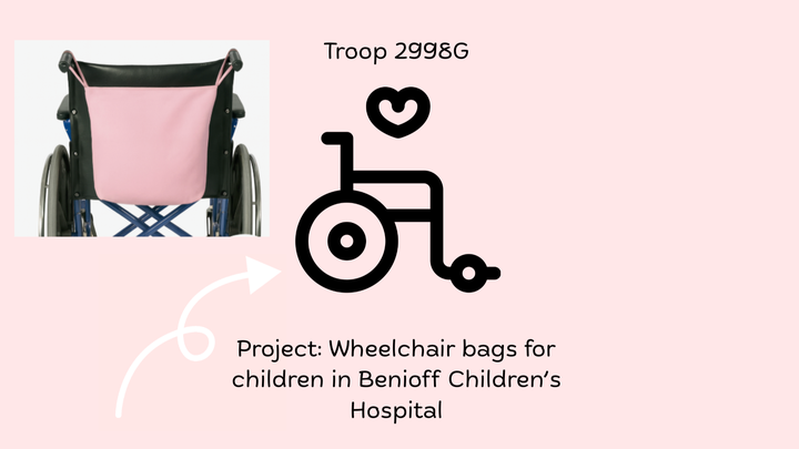 Claire's Eagle Project: Wheelchair bags campaign photo, 1 of 4