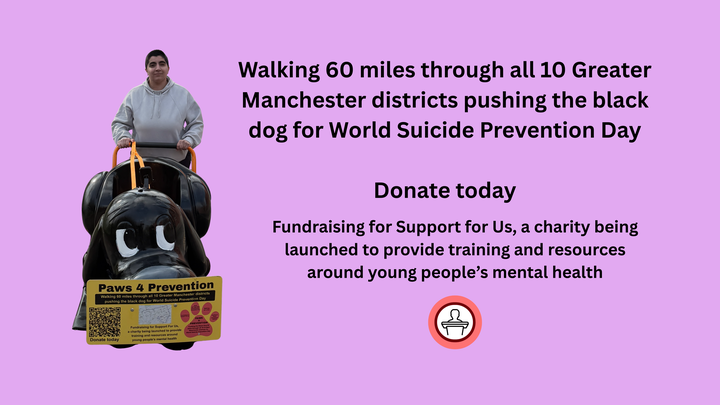 Paws4Prevention- walking 60miles with the Black Dog for WSPD campaign photo, 1 of 3