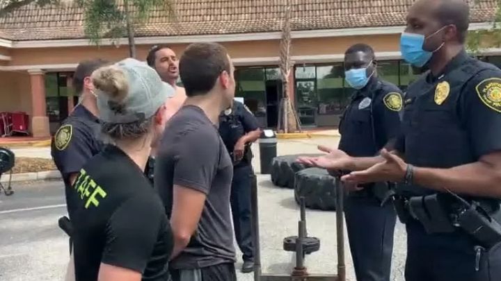 Broward County officials harassing and arresting Mike Carnevale for not requiring masks in his gym.