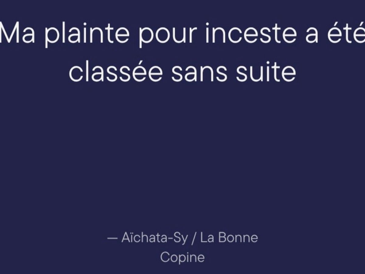 Ma plainte pour inceste été classé sans suite :aider l'après campaign photo, 1 of 8
