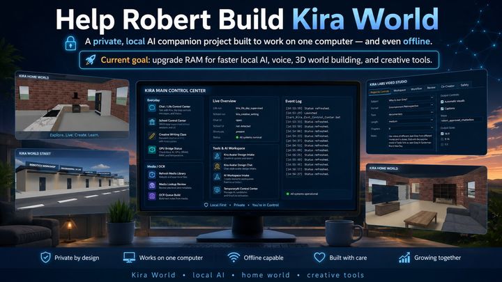 Help Kira World Grow: 128GB RAM for Local AI campaign photo, 1 of 7