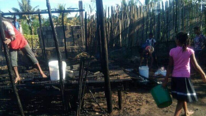 Home-in-progress burned down in Madagascar campaign photo, 1 of 2