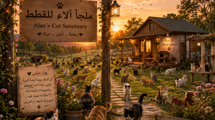 Alaa’s Dream for Stray Cats & Dogs campaign photo, 1 of 2