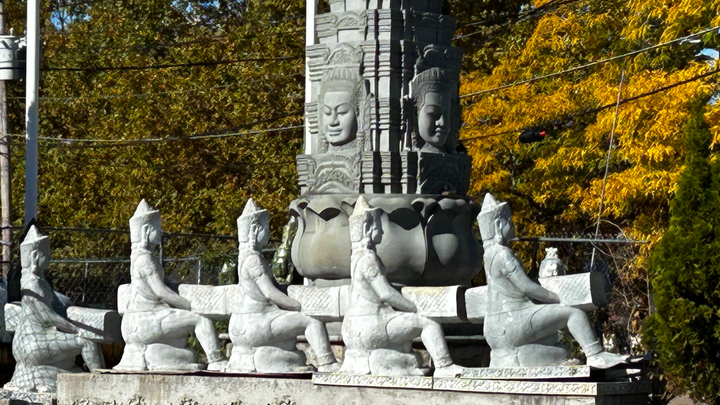 Restoration and replacement of artifacts and statues. campaign photo, 1 of 3