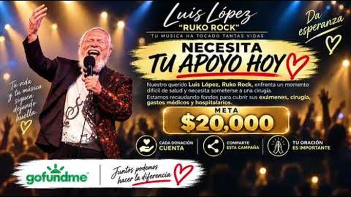 Luis Lopez "Roku Rock" Necesita de tu Apoyo Hoy! video thumbnail, 1 of 6