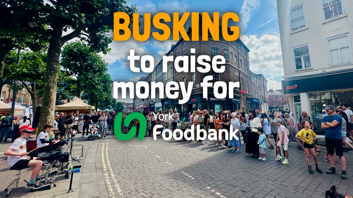 Turning Songs into Supper – Busking for York Foodbank campaign photo, 1 of 5